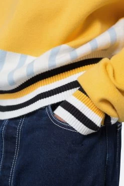 Knit Stripe L/S Polo - Blue/Yellow 19 Knit Stripe L/S Polo - Blue/Yellow -clothing Knit Stripe LS Polo BlueYellow 9