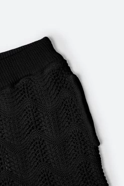 Knitted Wave Shorts - Black 13 Knitted Wave Shorts - Black -clothing Knitted Wave Shorts Black 5