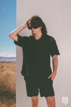 Knitted Wave Shorts - Black 15 Knitted Wave Shorts - Black -clothing Knitted Wave Shorts Black 7