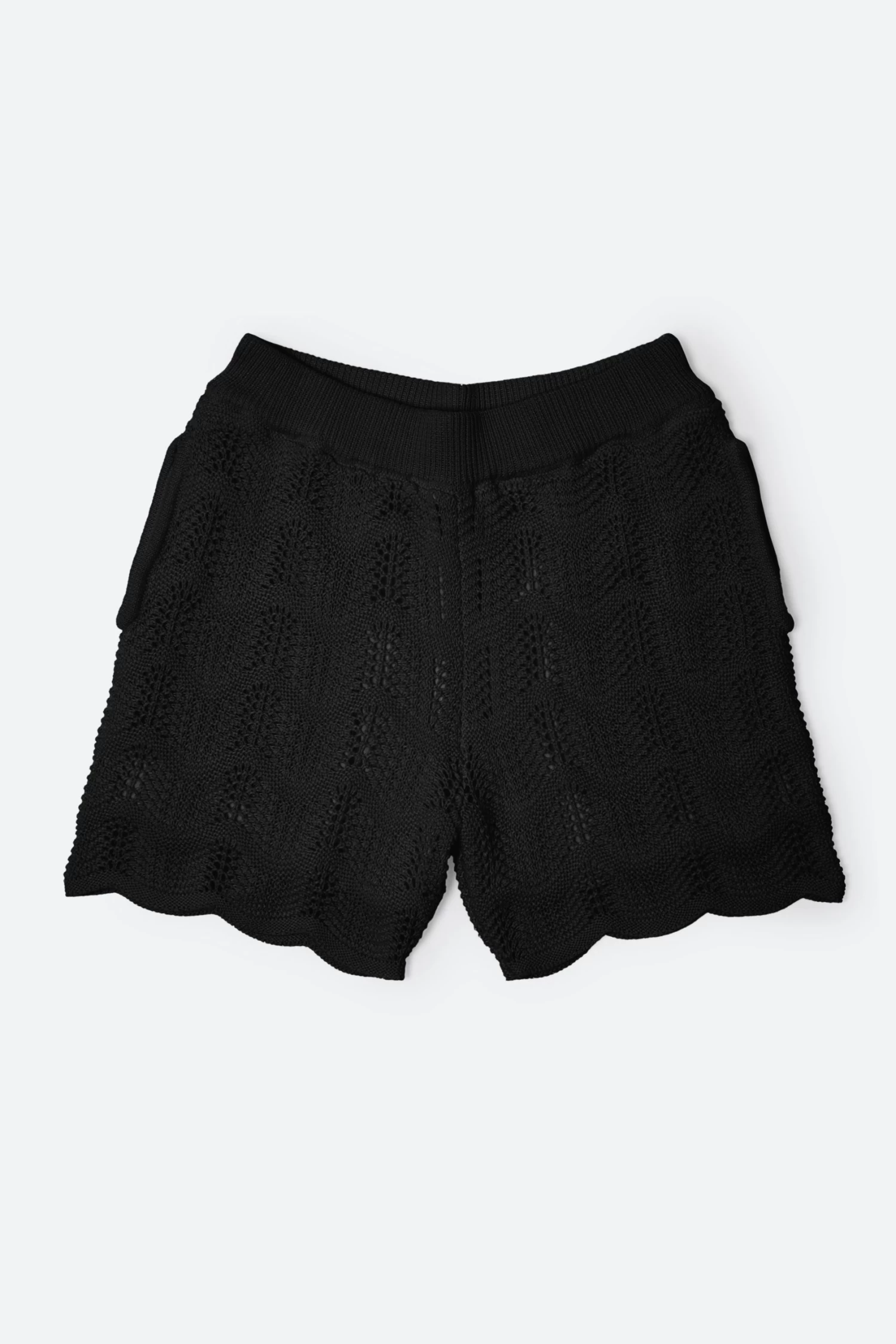 Knitted Wave Shorts - Black 3 Knitted Wave Shorts - Black