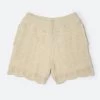 Knitted Wave Shorts - Cream 2 Knitted Wave Shorts - Cream -clothing Knitted Wave Shorts Cream