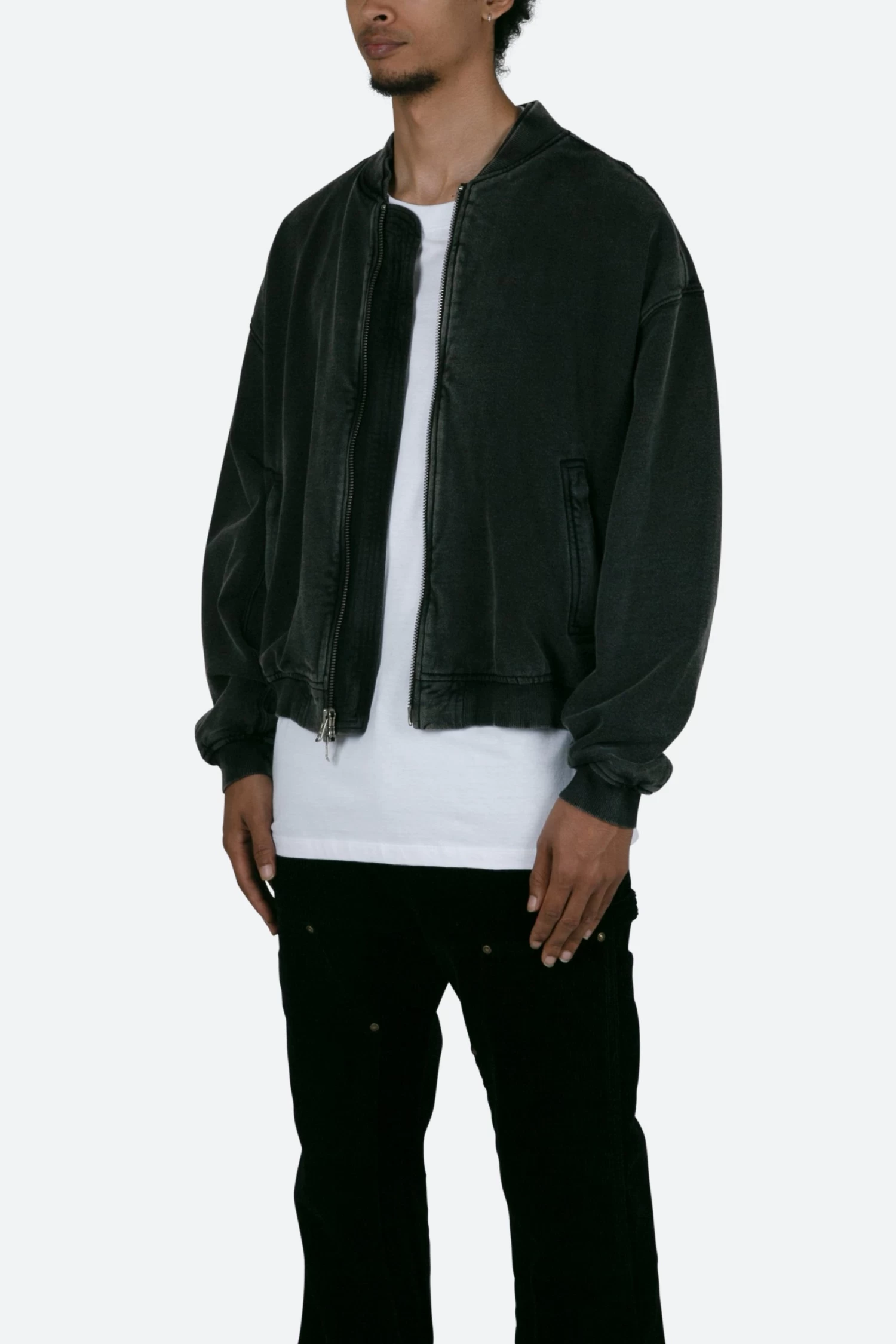 Layered Bomber Jacket - Black 6 Layered Bomber Jacket - Black - Image 4