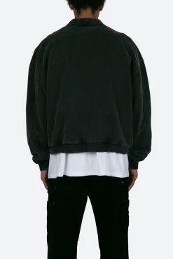 Layered Bomber Jacket - Black 15 Layered Bomber Jacket - Black -clothing Layered Bomber Jacket Black 6