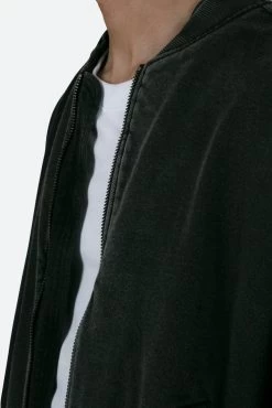 Layered Bomber Jacket - Black 16 Layered Bomber Jacket - Black -clothing Layered Bomber Jacket Black 7