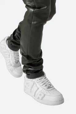 Leather Snap Cargo Pants - Olive 17 Leather Snap Cargo Pants - Olive -clothing Leather Snap Cargo Pants Olive 8