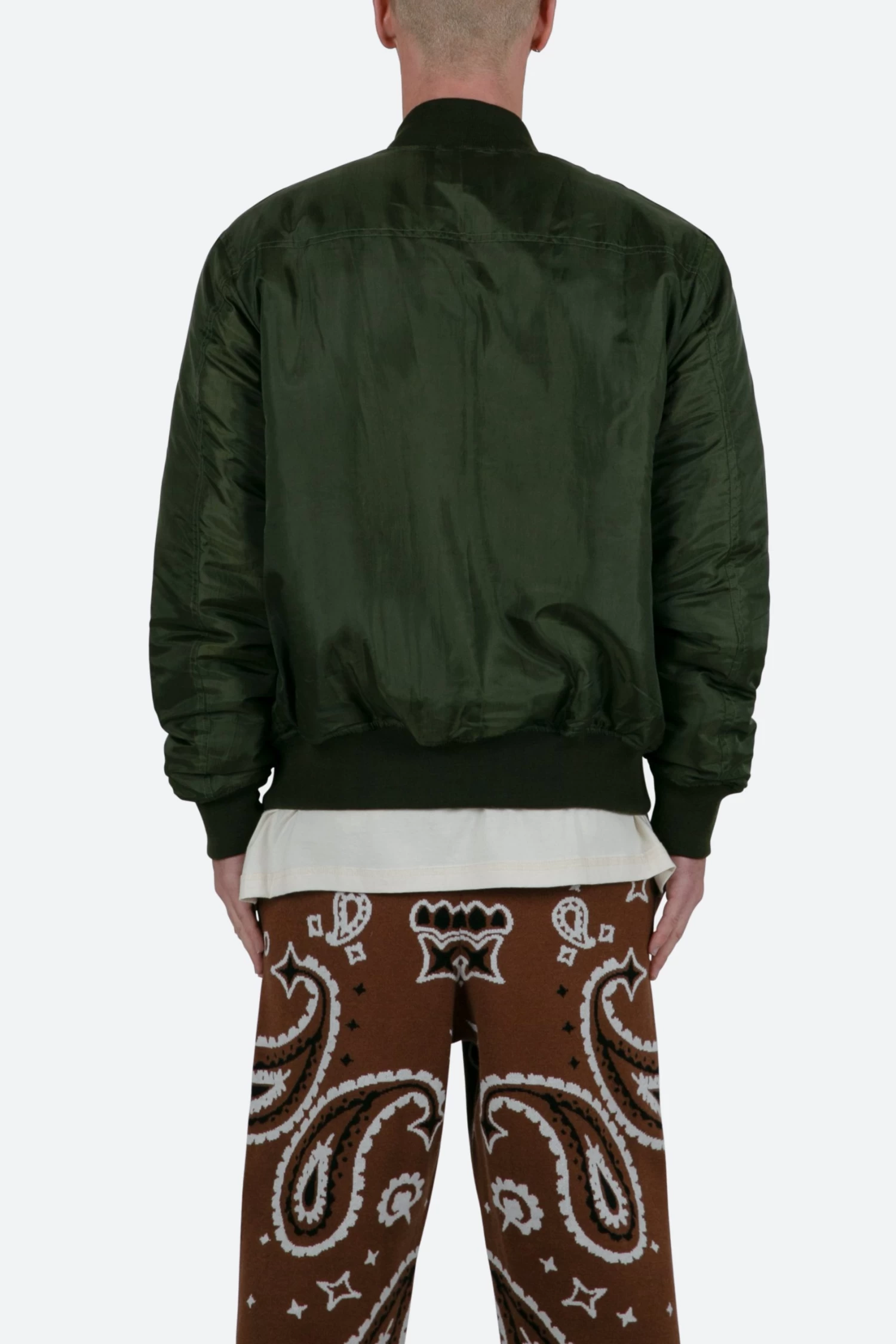 Lightweight Bomber Jacket - Olive 8 Lightweight Bomber Jacket - Olive - Image 6