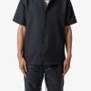 Linen Blend S/S Shirt - Black -clothing Linen Blend SS Shirt Black