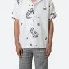 Linen Blend S/S Shirt - White Paisley