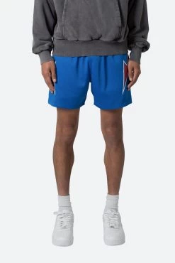 Mesh Basketball Shorts - Blue/Red