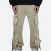 Mesh Overlay Cargo Pants - Tan -clothing Mesh Overlay Cargo Pants Tan