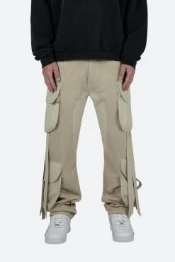 Mesh Overlay Cargo Pants - Tan -clothing Mesh Overlay Cargo Pants Tan 3