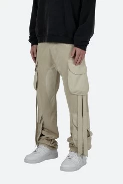 Mesh Overlay Cargo Pants - Tan -clothing Mesh Overlay Cargo Pants Tan 4