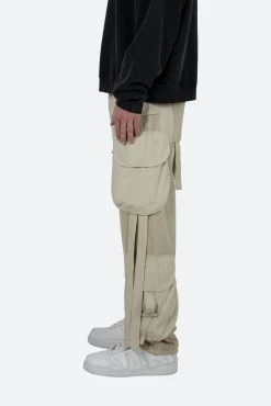 Mesh Overlay Cargo Pants - Tan -clothing Mesh Overlay Cargo Pants Tan 5