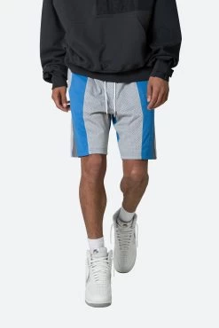 Mesh Paneled Shorts - Blue/Grey -clothing Mesh Paneled Shorts BlueGrey 3 e18ebeb9 74b4 41a3 8e4a 08658ba4f10c