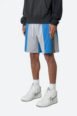Mesh Paneled Shorts - Blue/Grey -clothing Mesh Paneled Shorts BlueGrey 5 5685753a 08d8 43b8 bfba 9711674d286d