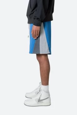 Mesh Paneled Shorts - Blue/Grey -clothing Mesh Paneled Shorts BlueGrey 6 0ced6087 b4ec 45e6 a2b0 4e3420a03a9a