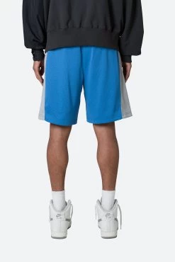 Mesh Paneled Shorts - Blue/Grey -clothing Mesh Paneled Shorts BlueGrey 7