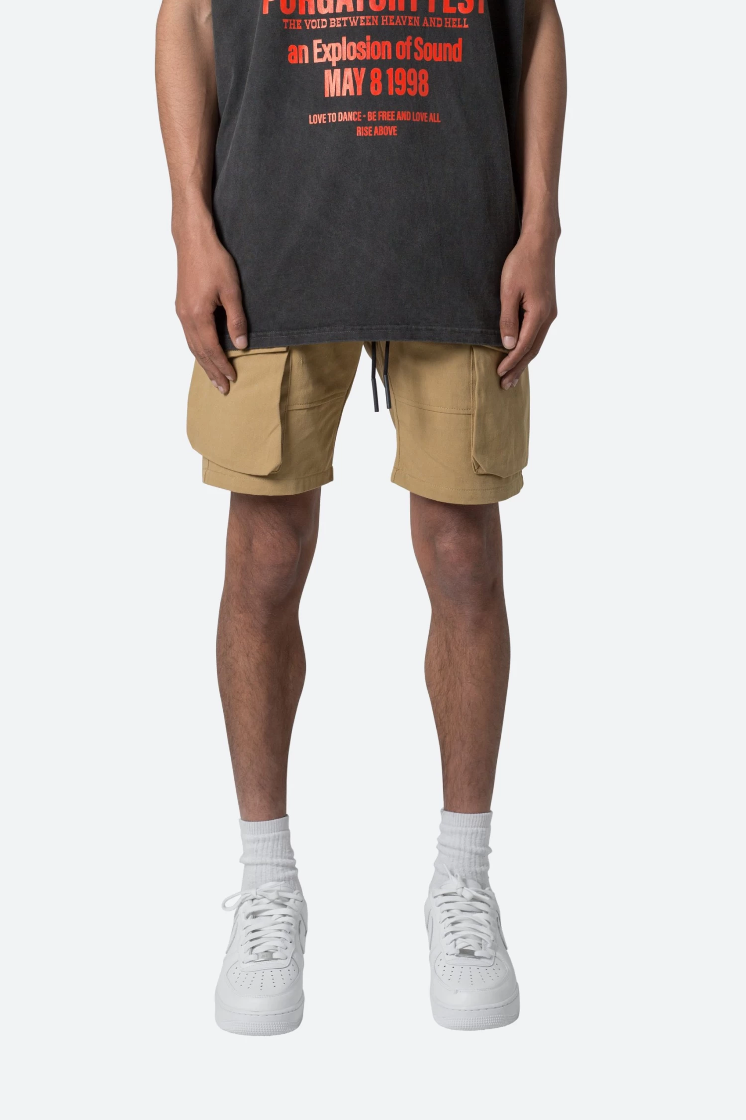 Military Cargo Shorts - Khaki 5 Military Cargo Shorts - Khaki - Image 3