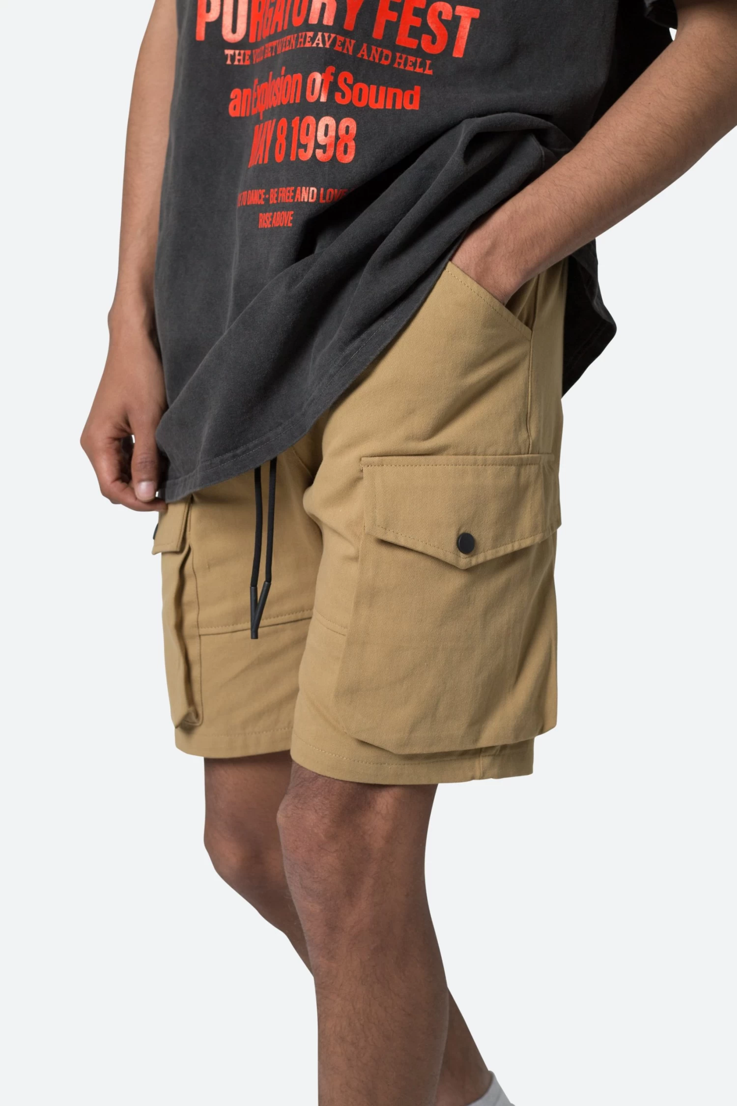Military Cargo Shorts - Khaki 9 Military Cargo Shorts - Khaki - Image 7