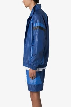 Mock Neck Nylon Jacket - Navy -clothing Mock Neck Nylon Jacket Navy 5