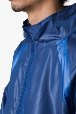 Mock Neck Nylon Jacket - Navy -clothing Mock Neck Nylon Jacket Navy 9