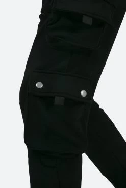 Multi Pocket Cargo Sweatpants - Black 18 Multi Pocket Cargo Sweatpants - Black -clothing Multi Pocket Cargo Sweatpants Black 8