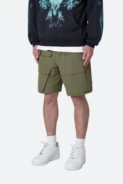 Nylon Cargo Traveler Shorts - Olive -clothing Nylon Cargo Traveler Shorts Olive 3