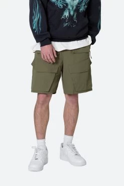 Nylon Cargo Traveler Shorts - Olive -clothing Nylon Cargo Traveler Shorts Olive 6