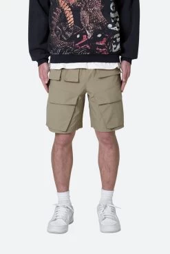 Nylon Cargo Traveler Shorts - Sand