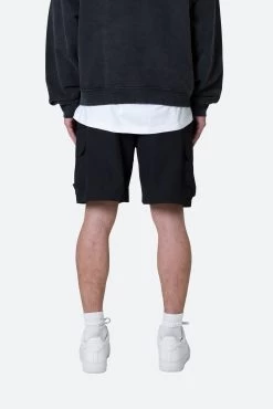 Nylon Side Cargo Shorts - Black -clothing Nylon Side Cargo Shorts Black 6