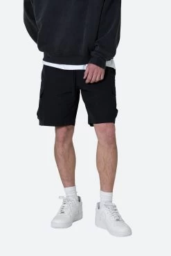 Nylon Side Cargo Shorts - Black -clothing Nylon Side Cargo Shorts Black 7