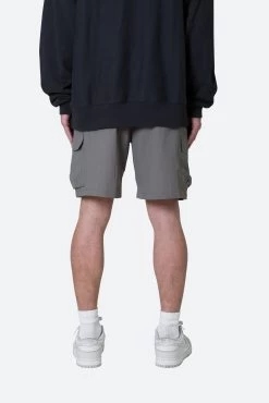 Nylon Side Cargo Shorts - Grey -clothing Nylon Side Cargo Shorts Grey 6