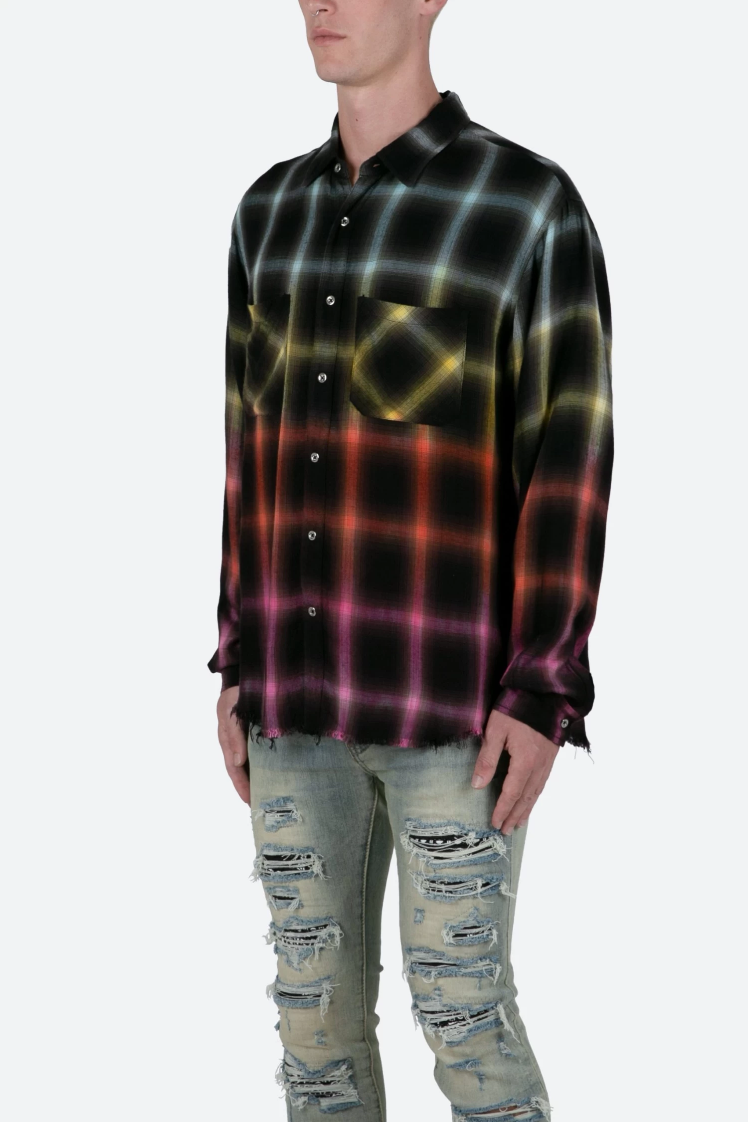 Ombre Flannel Shirt - Multi 5 Ombre Flannel Shirt - Multi - Image 3