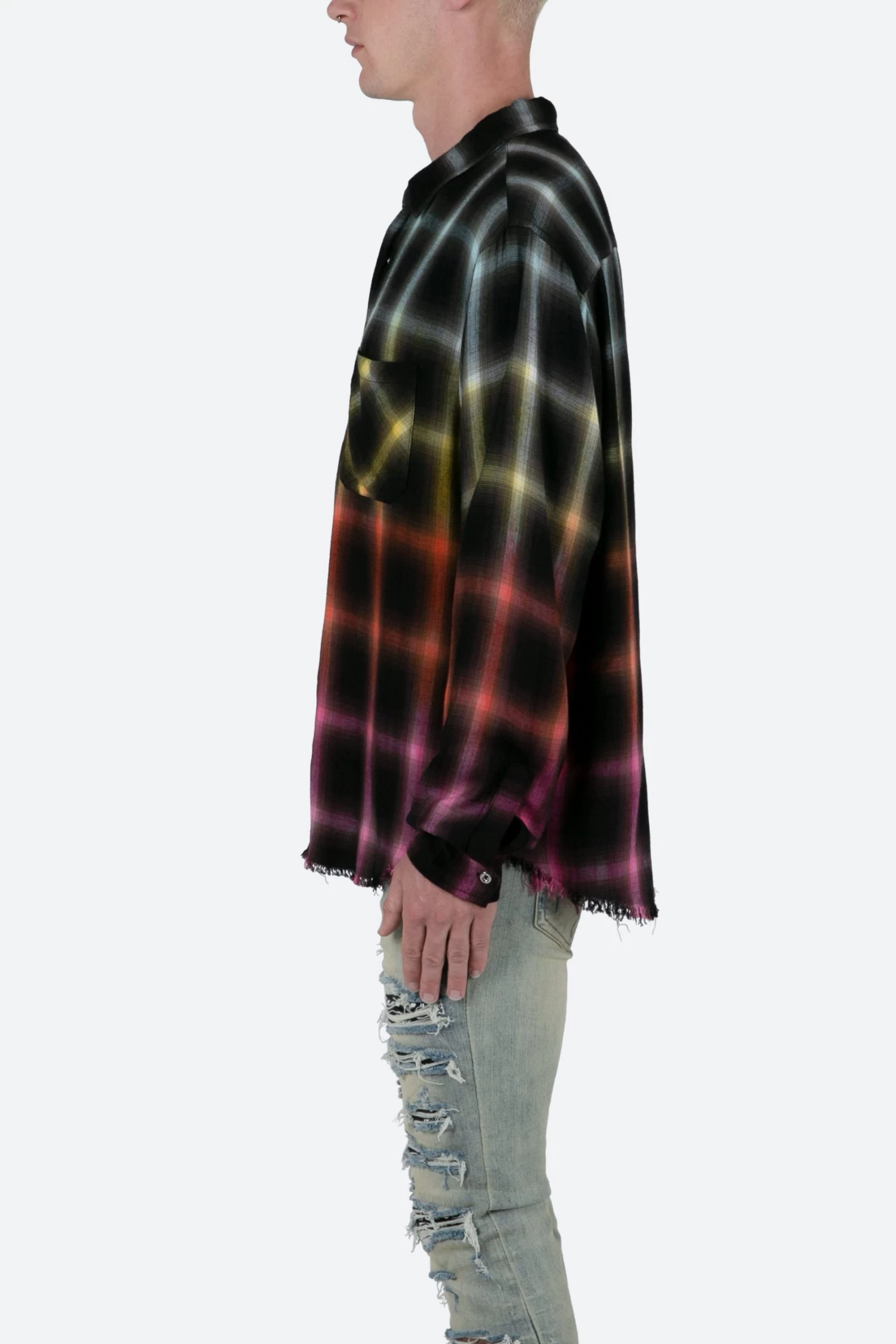 Ombre Flannel Shirt - Multi 6 Ombre Flannel Shirt - Multi - Image 4