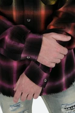 Ombre Flannel Shirt - Multi 17 Ombre Flannel Shirt - Multi -clothing Ombre Flannel Shirt Multi 8