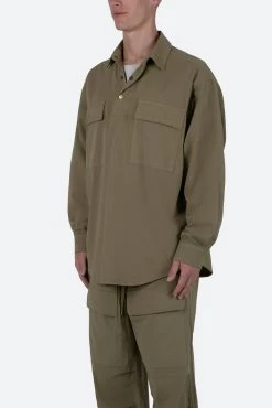 Oversized Utility Shirt - Olive 13 Oversized Utility Shirt - Olive -clothing Oversized Utility Shirt Olive 4