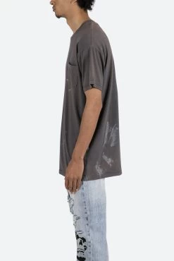 Painter Pocket Tee - Charcoal Grey -clothing Painter Pocket Tee Charcoal Grey 5