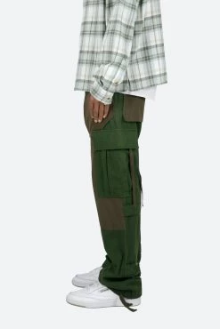 Paneled Cargo Pants - Olive -clothing Paneled Cargo Pants Olive 5