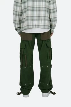 Paneled Cargo Pants - Olive -clothing Paneled Cargo Pants Olive 6