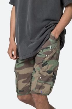 Paneled Cargo Shorts - Camo -clothing Paneled Cargo Shorts Camo 7