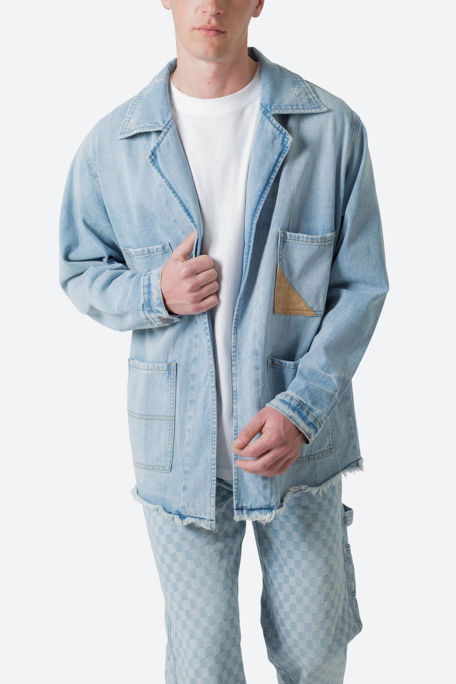 Paneled Denim Jacket - Light Blue 4 Paneled Denim Jacket - Light Blue - Image 2