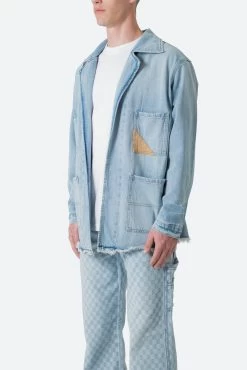Paneled Denim Jacket - Light Blue 13 Paneled Denim Jacket - Light Blue -clothing Paneled Denim Jacket Light Blue 4