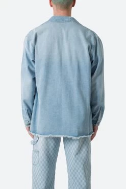 Paneled Denim Jacket - Light Blue 15 Paneled Denim Jacket - Light Blue -clothing Paneled Denim Jacket Light Blue 6