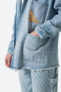 Paneled Denim Jacket - Light Blue 16 Paneled Denim Jacket - Light Blue -clothing Paneled Denim Jacket Light Blue 7