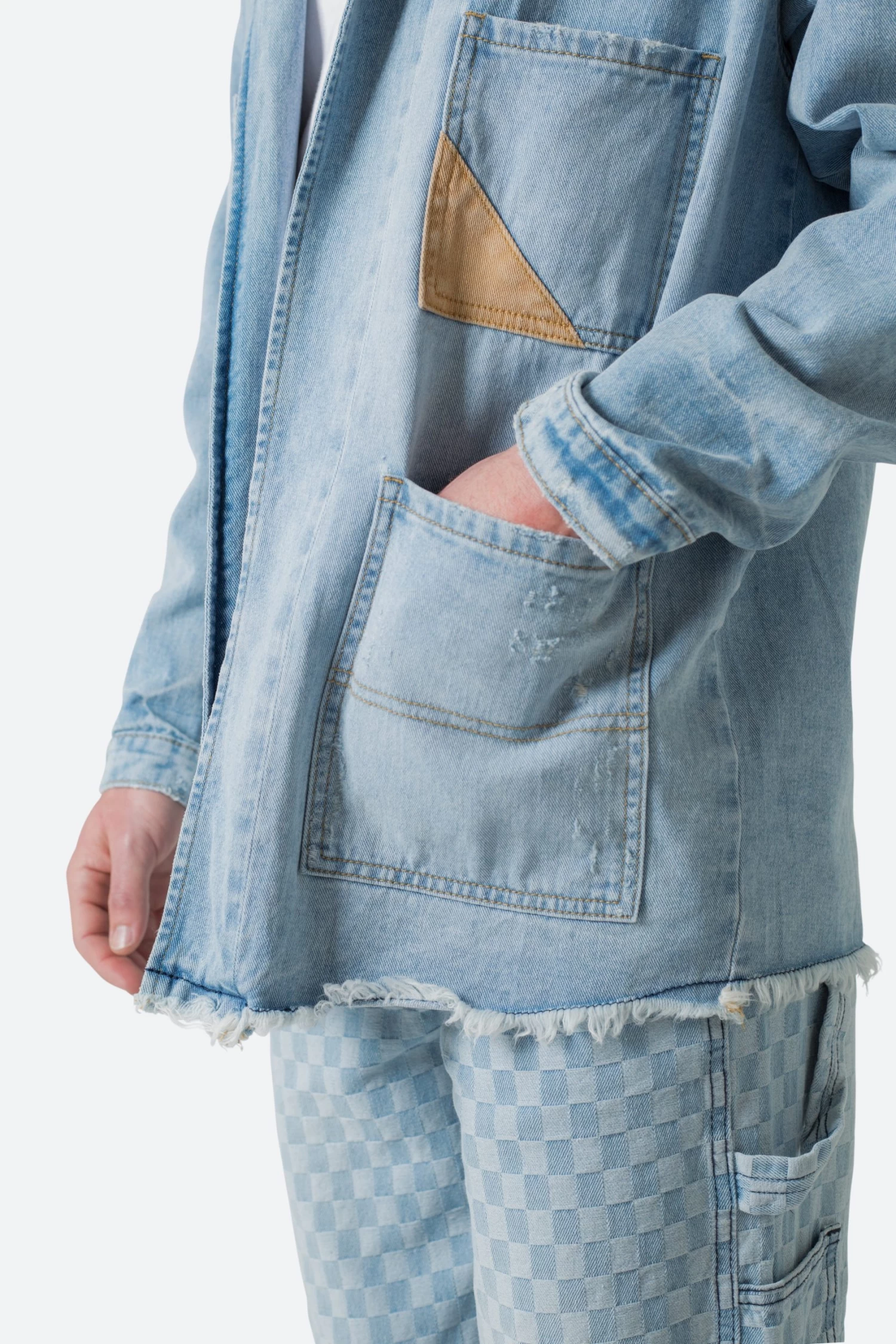 Paneled Denim Jacket - Light Blue 9 Paneled Denim Jacket - Light Blue - Image 7