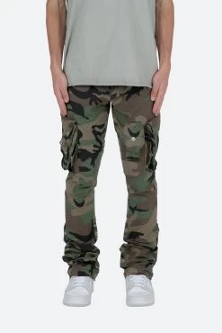 Patch Pocket Flare Cargo Pants - Camo -clothing Patch Pocket Flare Cargo Pants Camo 3