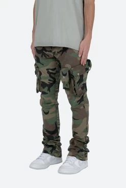 Patch Pocket Flare Cargo Pants - Camo -clothing Patch Pocket Flare Cargo Pants Camo 4