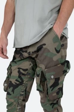 Patch Pocket Flare Cargo Pants - Camo -clothing Patch Pocket Flare Cargo Pants Camo 7