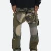 Patchwork Cargo Pants - Olive 2 Patchwork Cargo Pants - Olive -clothing Patchwork Cargo Pants Olive