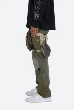 Patchwork Cargo Pants - Olive -clothing Patchwork Cargo Pants Olive 5
